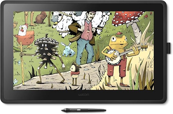 Wacom Cintiq 22 Drawing Tablet with Screen, Black, 21.5 Full HD Graphic Arts Tablet Includes Pro Pen 2 wTilt Response, Graphic Design Animation Pad for Mac, PC