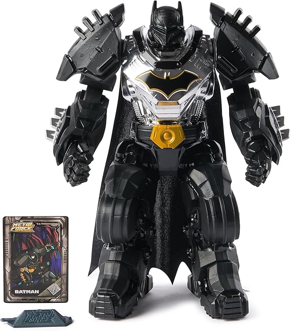 DC Metal Force Batman aksiyon figürü, 30 cm büyüklüğünde, aksiyon dolu maceralar için 8 eklem noktası. 4 yaş ve üstü çocuklar için