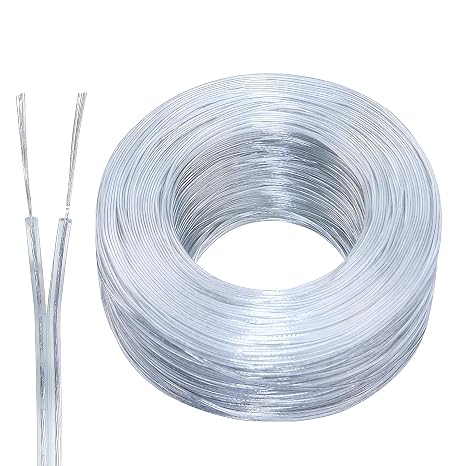 10 Meter 28AWG Electrical Wire 2 Core Flat Transparent Wire PVC Mains Cable