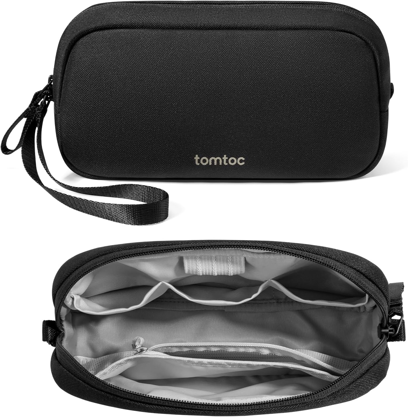 tomtoc Cable Organiser Bag Travel Pouch Water Resistant Accessory Bag Cord Organiser for Essentials, Tech Pouch Accessories Carry Storage for Power Bank, Charger, Airpods, USB, Pocket 3, Daily Items