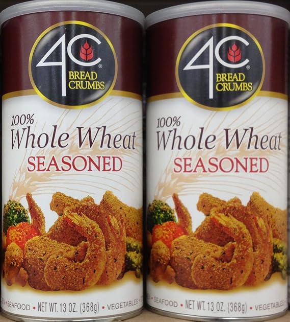 4C Premium Bread Crumbs, Whole Wheat Seasoned with Pecorino Romano Cheese, 13 Ounce (Pack of 1)