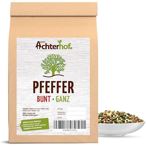 Achterhof Colourful Pepper Grinder 250 g Colourful Pepper Corns for Pepper Mill