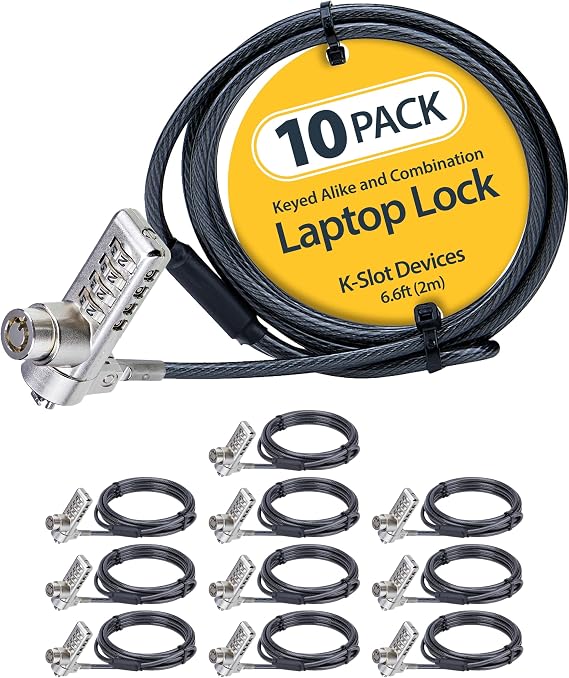 StarTech 10-Pack Dual-Access Laptop Lock, TAA