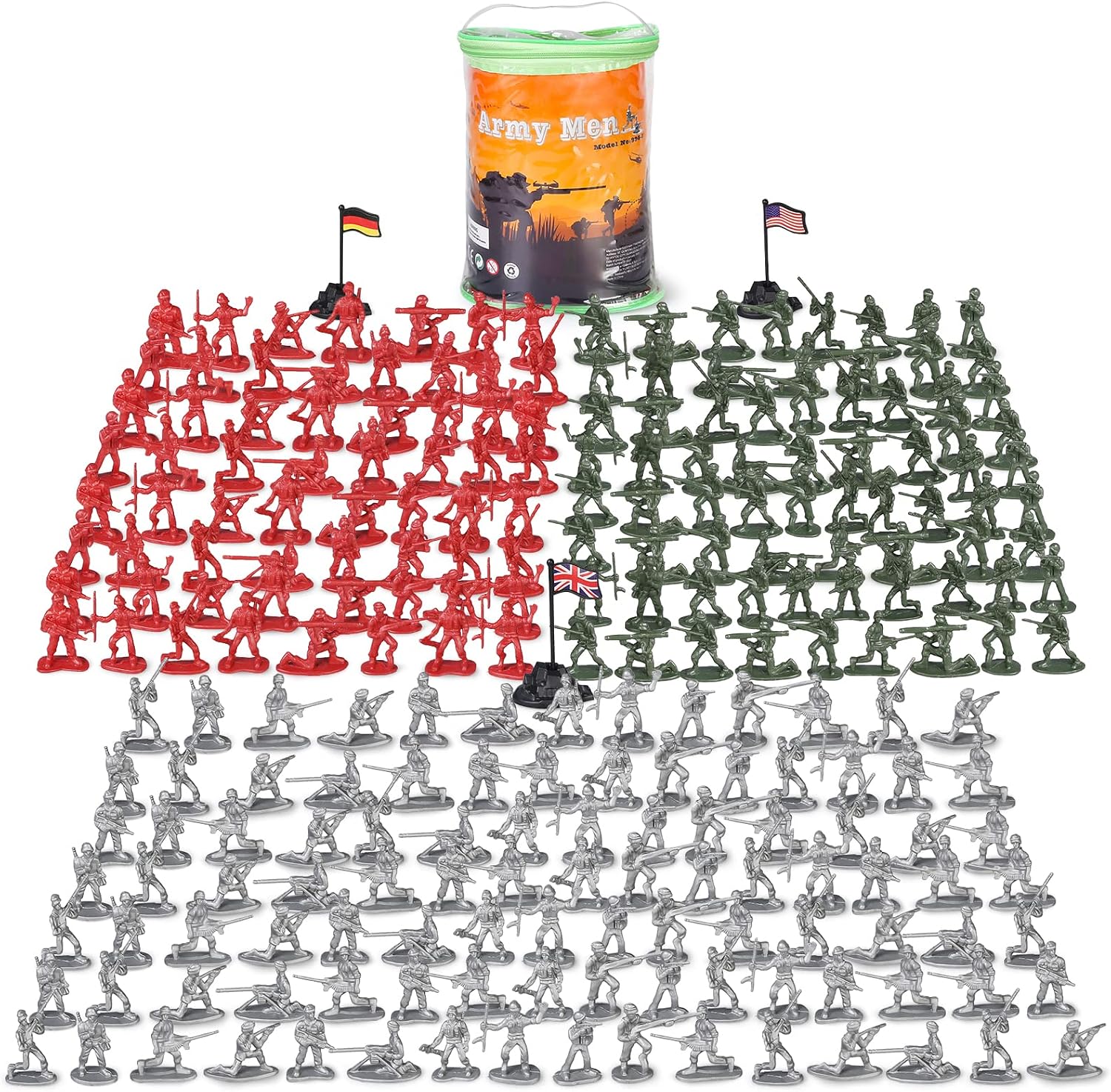 Plastic Army Men Toys for Boy 300 PCS, Little Toys Soldiers Army Guys Action Figures for Kids Boys Girls