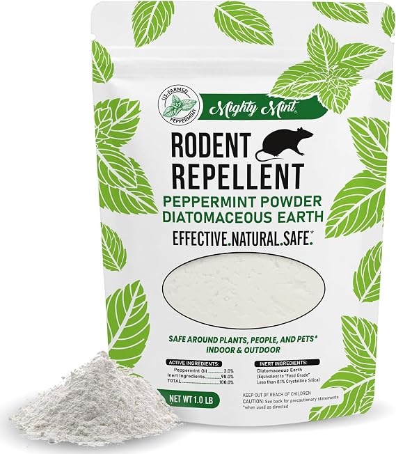 Mighty Mint Rodent Repellent Pest Control, Diatomaceous Earth, 1 lb