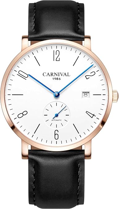 TEINTOP Carnival Automatic Mechanical Men Watch Simple Dial White