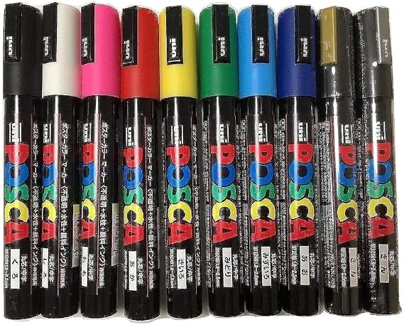 Posca Colouring - PC-5M - Pack of 10 Colours