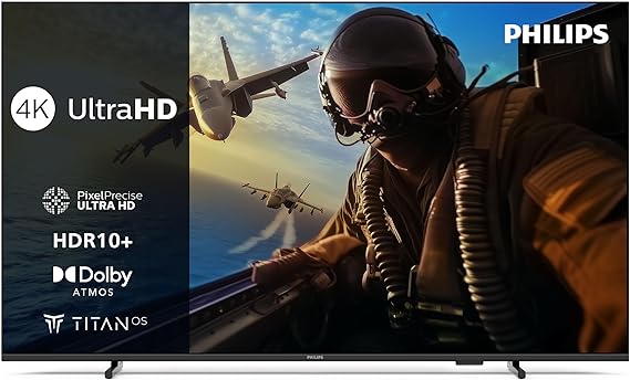 Philips 55PUS7000 4K LED Smart TV - 55 Inch Display with Pixel Precise, Ultra HD, Titan OS Platform and Dolby Atmos Sound, Works with Alexa and Google Voice Assistant [Energy Class E]
