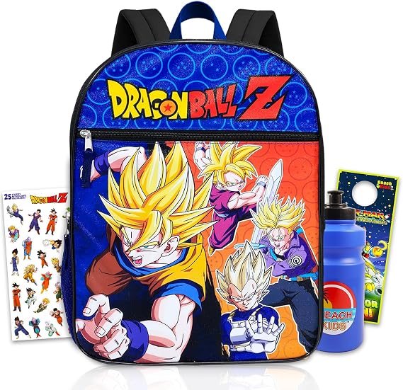 Dragon Ball Z Backpack for Boys School Bundle w/ 16in Bookbag + More