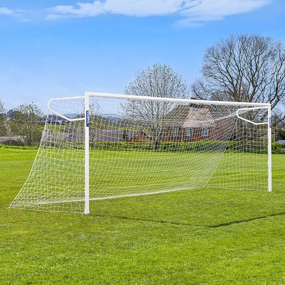FORZA Socketed Steel76 Soccer Goals | Ultra-Durable Steel & Weatherproof In-Ground Soccer Net & Posts 5 Sizes & 4 Package Options
