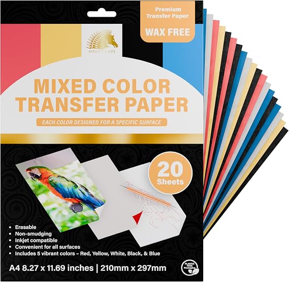 MyArtscape Graphite Transfer Paper - 20 A4 Mixed Sheets