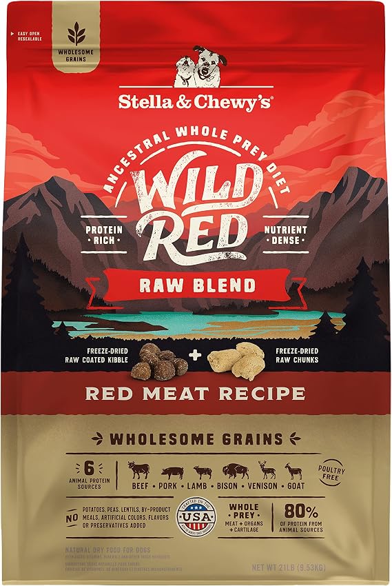 Stella & Chewy's Wild Red Blend Red Meat Dry Dog Food, 21 lb