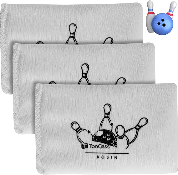 TonGass 3-Pack Bowling Rosin Bag for Grip Enhancement, Baseball Rosin Bag, Softball Pitcher's Rosins Bags, Moisture-Absorbing Rosins Bags, Fits for Multi Sport - Tennis, Disc Golf, Pole Grip