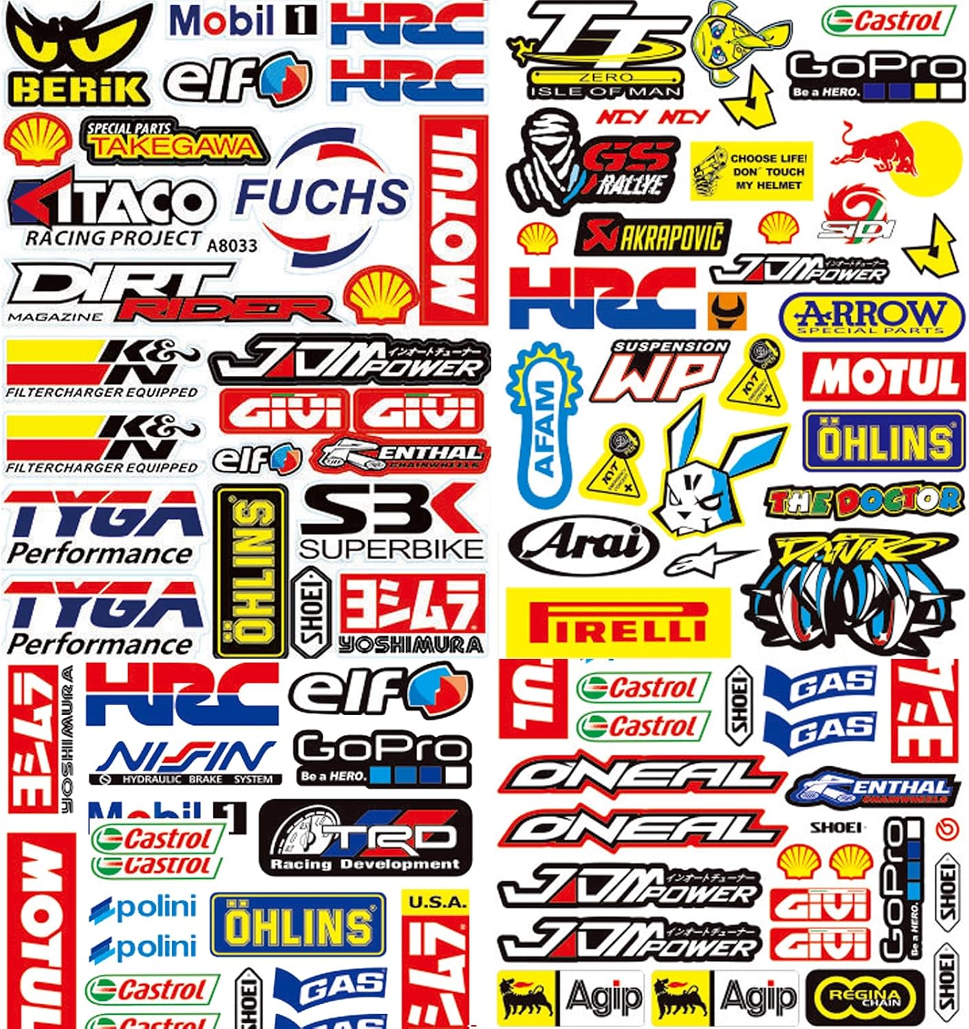 3 pictures motorcycle sticker sponsors motocross motorsport bicycle helmet sticker vinyl sticker suitable for motorcycles skateboard car scooter helmet and off-road motorcycles a
