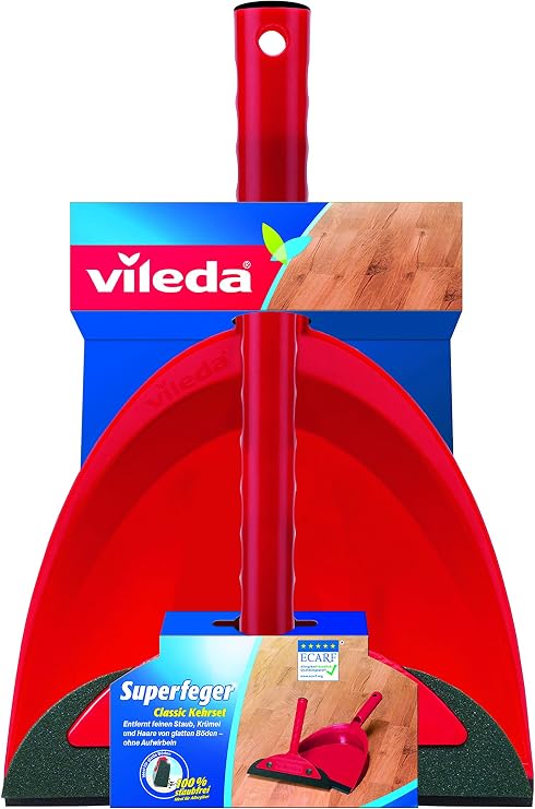 Vileda Superfeger Classic Broom Sweeping Set Micro Foam for Smooth Floors