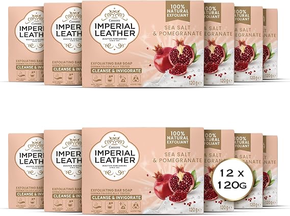 Imperial Leather Pomegranate & Sea Salt Hand Body Exfoliating Bar Soap 120g