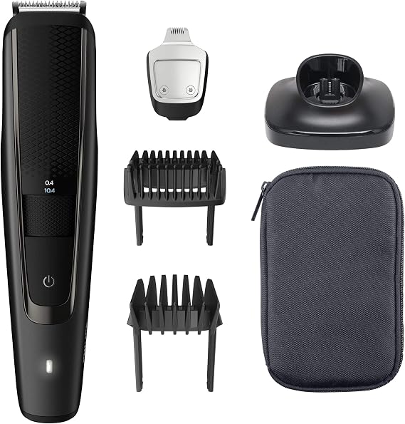 Philips BT5515/15 sakal kesme makinesi, 40 farklı görünüm (0,4-20 mm), hassas düzeltici, şarj standı, kendiliğinden bileyen metal bıçaklar