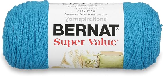Bernat Super Value Yarn, 7 oz, Gauge 4 Medium Worsted, Peacock