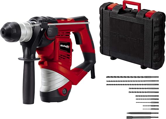 Einhell Kırıcı Delici TC-RH 900 Kit 4258253 | 900 W | Delme, darbeli delme ve kırma | SDS-plus | 4000 dev/dk'ya kadar | 10 adet matkap ucu | 2 adet keski