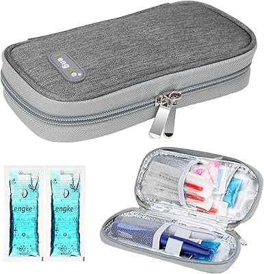 YOUSHARES Insulin Cooler Travel Case - TSA Approved for Ozempic, for Mounjaro Injection Pen, Diabetic Medication Cooling Bag for Zepbound, Refrigerated Diabetes Storage Kit with 2 Ice Pack