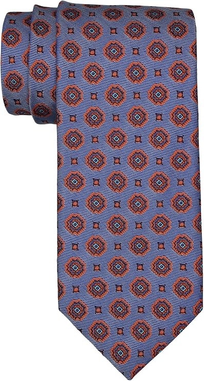Canali Blue Orange Medallion Tie