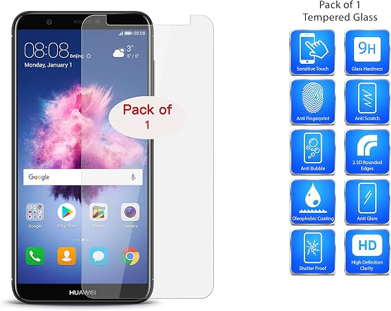 [PACK OF 1] Tempered Glass Screen Protector Compatible with Motorola Moto G6 Play (2018) XT1922-1 Flat Glass Protector HD Shatter Proof Anti Scratch 9H Glass Hardness Film 0.3mm 2.5d