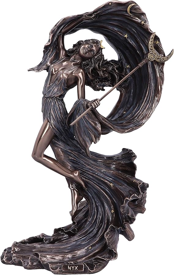 Nemesis Now Bronze Nyx Greek Goddess of the Night Starry Sky Figurine,27.5cm