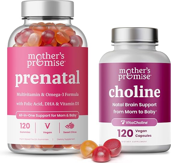 Mother's Promise Prenatal Gummies & Choline Capsules Bundle