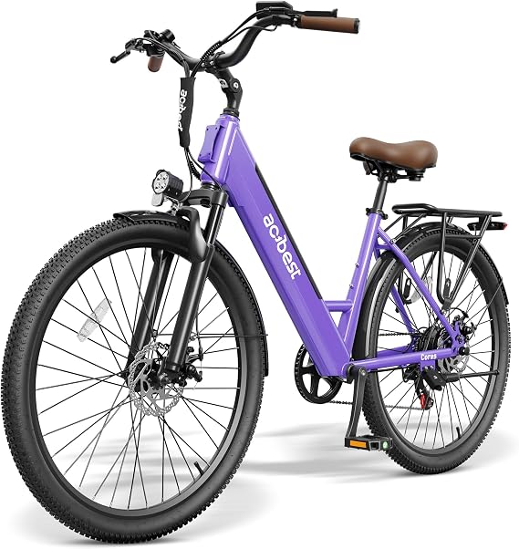 ACTBEST Electric Bike for Adults, Cores 27.5" Electric Commuter Bike Up to 70 Miles Long Range, with Peak 1200W Motor, 48V 576Wh Removable Battery, 7-Speed City Cruiser Mountain E Bike for Commuting