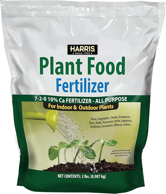 Harris Premium Plant Food Fertilizer, Promotes Vigorous Growth of Indoor and Outdoor Plants, 2lb