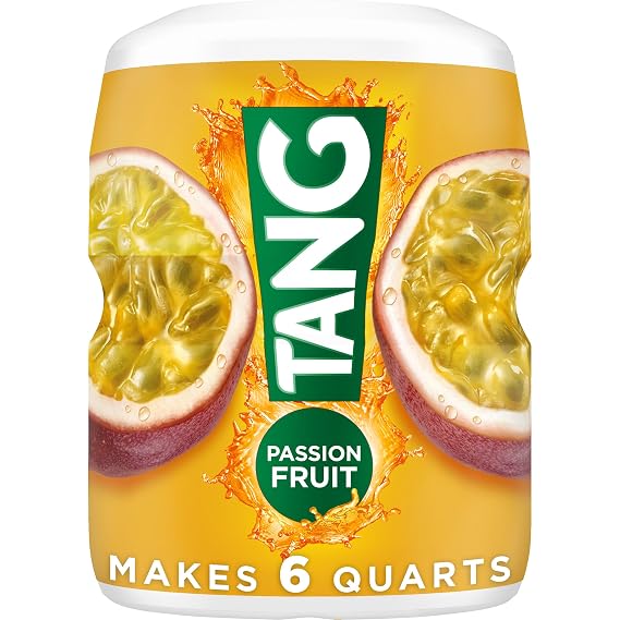 Tang Powdered Soft Drink Mix, Passion Fruit, 18 oz | for Flavorful Hydration and Shareable Refreshment Good Source of Calcium, 100% Daily Value of Vitamin C Gluten Free