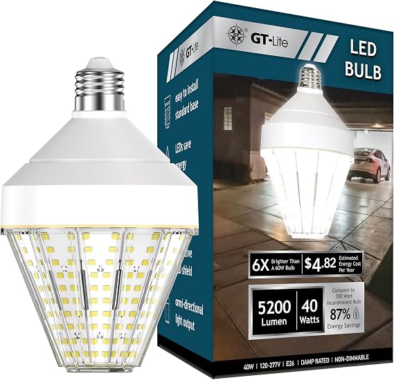 GT-Lite 5200 Lumen LED Corn Cob Light Bulb,40W