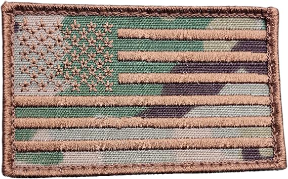 USA American Flag mult1cam OCP 2x3.25 Stars and Stripes Tactical Morale Hook Cap Patch