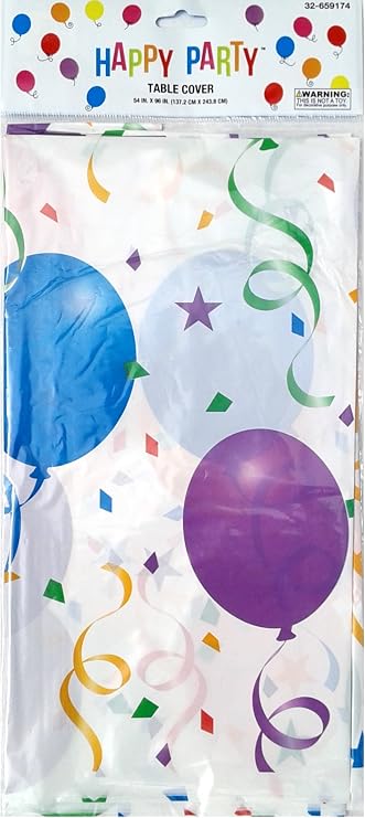 Happy Birthday Plastic Table Cover