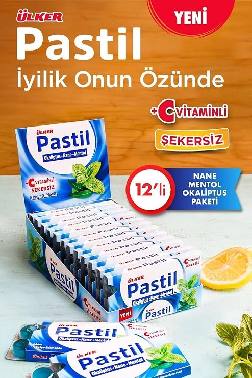 Ülker Pastil Okaliptus&Nane&Mentol x12 Adet