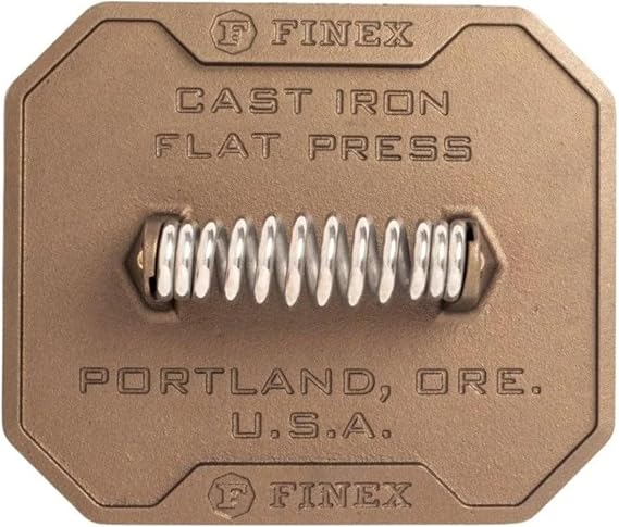 FINEX 8-Inch Cast Iron Flat Press, Pre-Seasoned, Fits FINEX Skillets