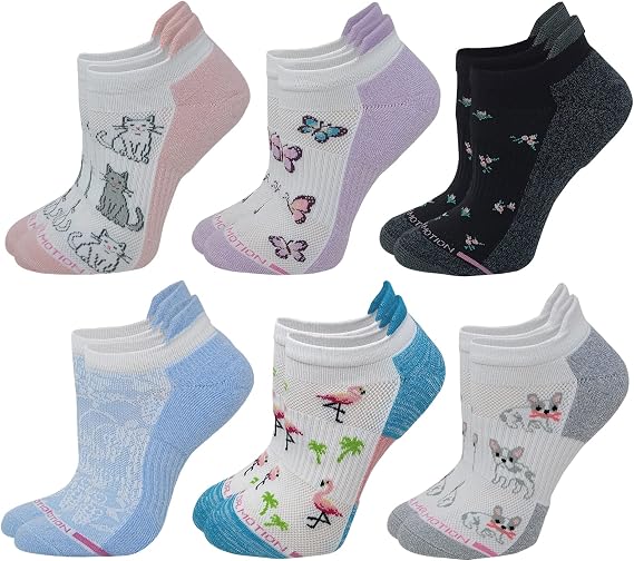Motion Dr Women's Men 6pk Compression Low Cut Anklet Socks