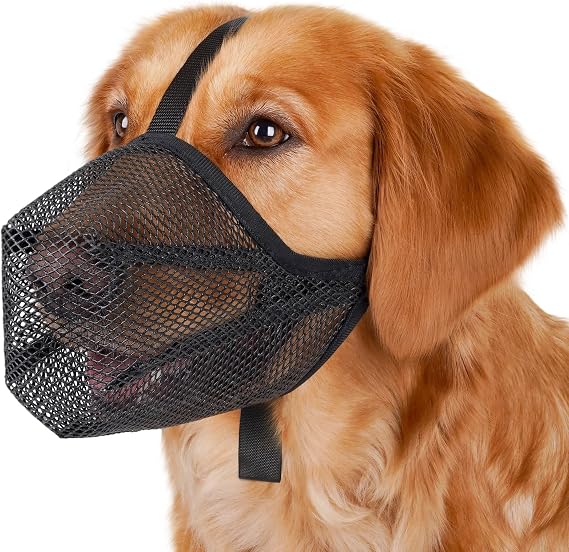 Mayerzon Soft Mesh Dog Muzzle for Small Medium Large Dogs Anti Scavenging