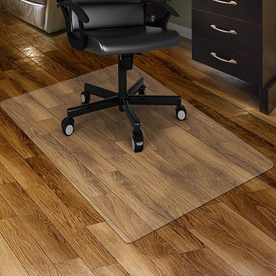Kuyal Clear Chair mat for Hardwood Floor, 36 x 48 inches | Transparent Floor Mats Wood/Tile Protection Mat for Office & Home (36" X 48" Rectangle)