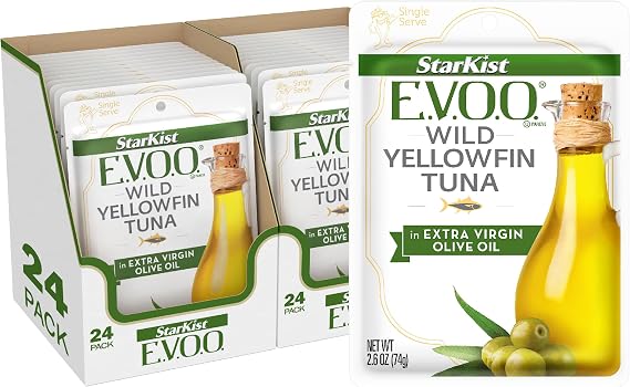 StarKist Yellowfin Tuna in Extra Virgin Olive Oil, 2.6 Ounce (Pack of 24)