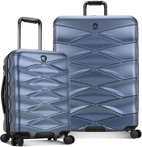 Traveler's Choice Granville II Polycarbonate Expandable Spinner Luggage, Navy, 2 Piece Set (21/29)