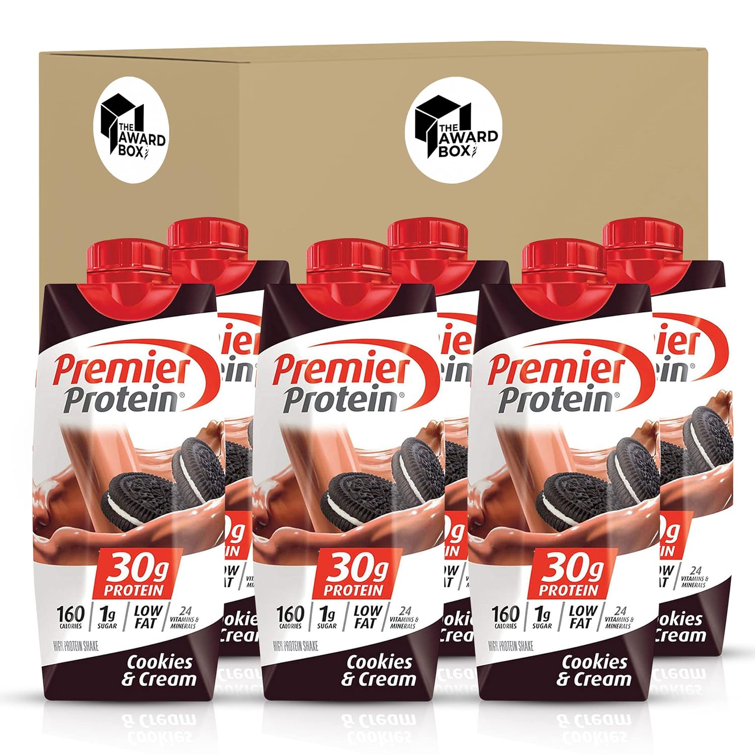 Premier Protein Shakes Cookies and Cream 11 Fl. Oz | 30g Protein Shakes Cookies and Cream - 6 Pack