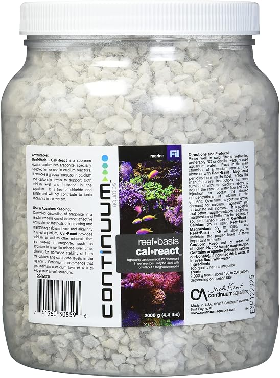 Continuum Aquatics Reef Basis Cal React, Calcium Reactor Media 2KG