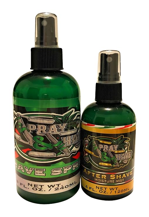 SPRAY-AND-SHAVE-Spray and Slay Set-Shave Spray 8oz-Aftershave 4oz