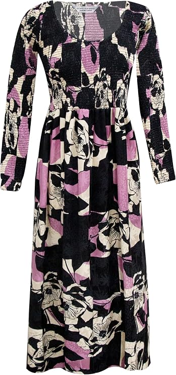 Elasticized Midi Dress