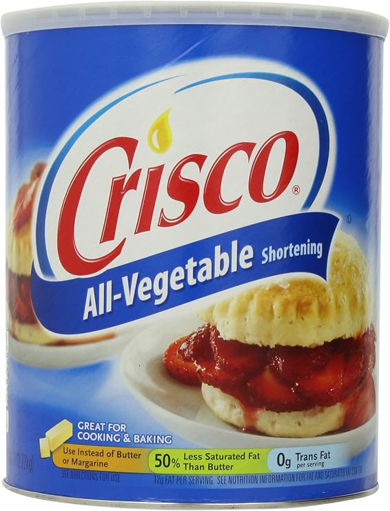 Crisco All Vegetable Shortening 2.72kg Catering Size Tub Great For Cooking & Baking