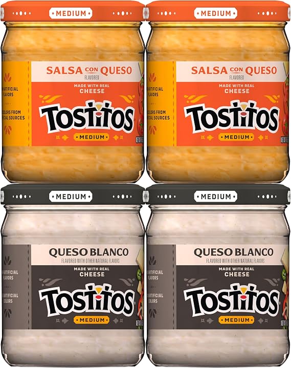 Tostitos Queso Paquete variado, 4 unidades, 15.4 onzas paquete de 4