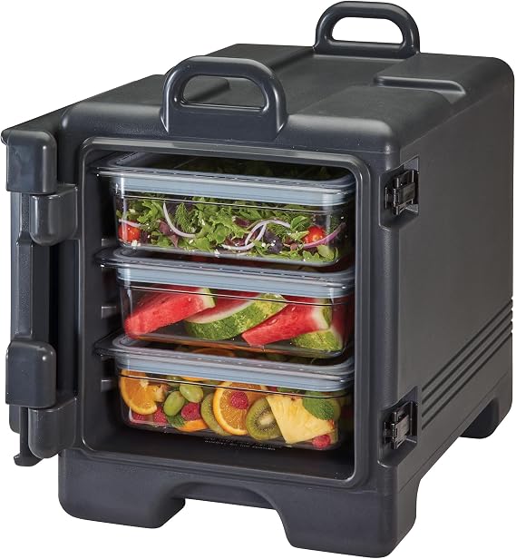 Cambro Insulated Food Pan Carrier - Hotbox and Food Warmer for Catering & Transport - Front Load UPC300 Series (Black)
