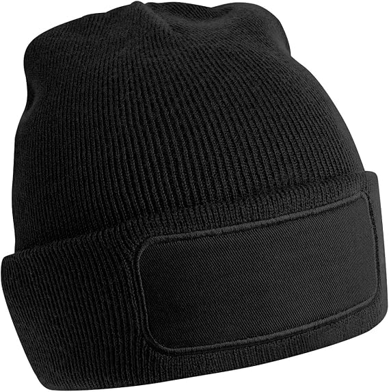Beechfield Printer's Beanie - Warm Winter hat Men/Women - Customisable Workwear - Black