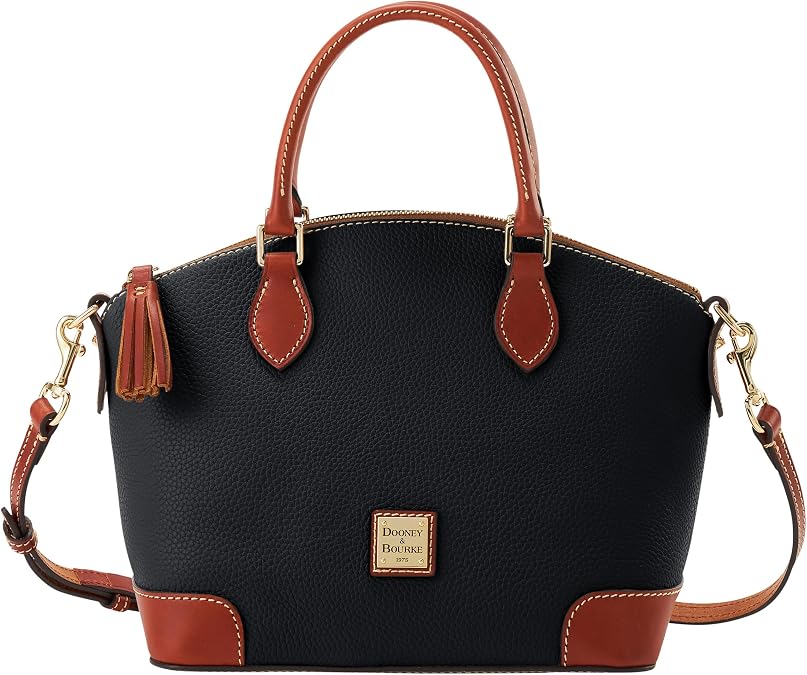 Dooney & Bourke Handbag, Pebble Grain Geena Satchel | Black Black